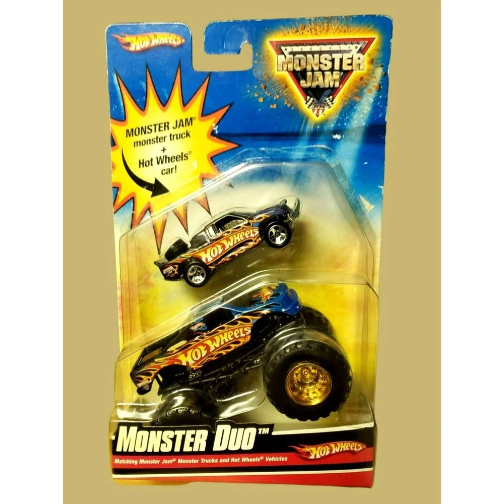 2009 Hot Wheels Monster Jam Matching Monster Truck + Hot wheels Car! Monster Duo